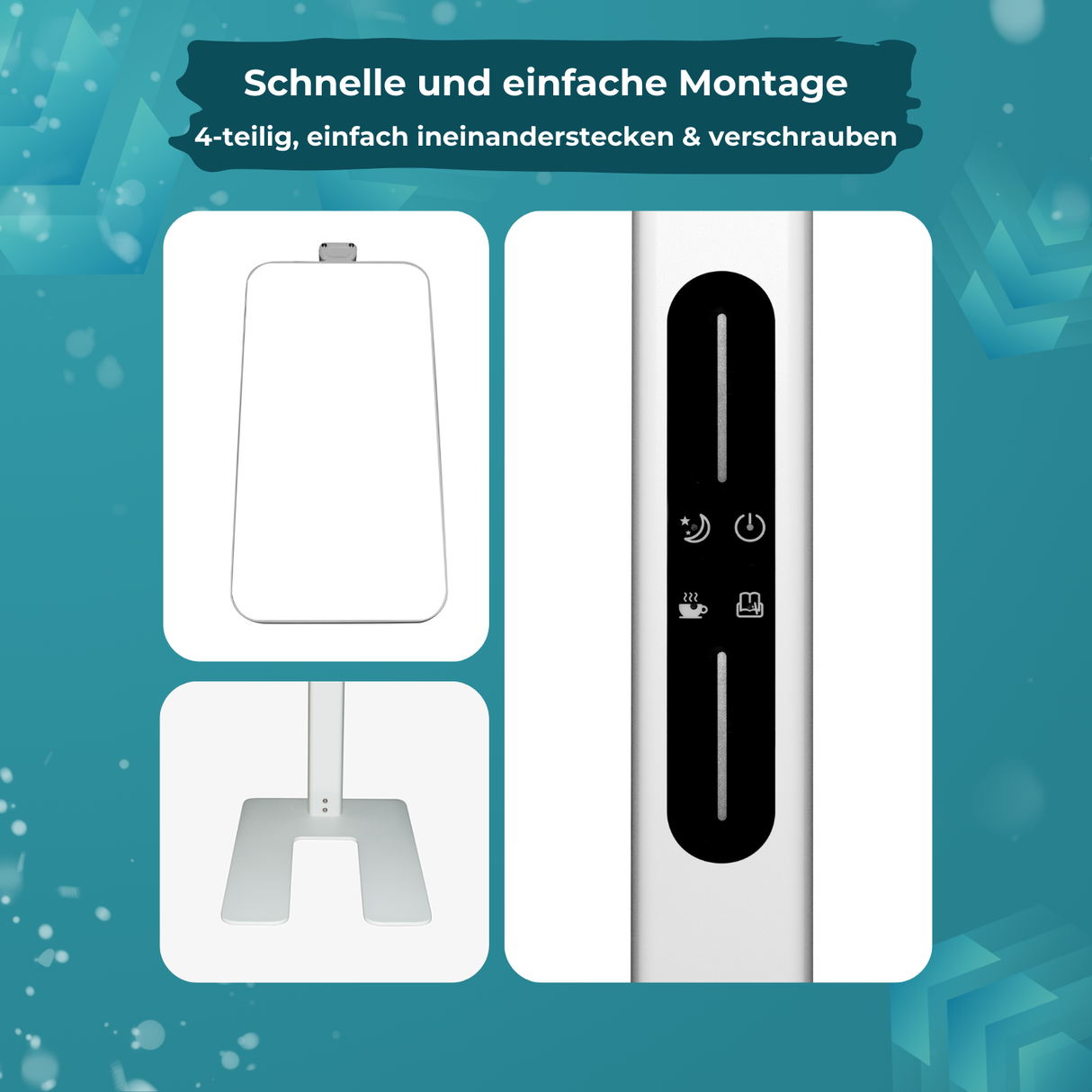 2er Pack LED Büro-Stehleuchte, Up/Down, weiß, 100 W, 7000 lm, 4000 K (neutralweiß), UGR<16, CRI98, dimmbar, RG0, Bridgelux LED, Arbeitsplatzleuchte