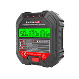 Steckdosentester mit RCD-Prüfung und umfangreichen LCD Display