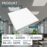 LED Panel, 62x62 cm, 36W, 3600lm, 4000K