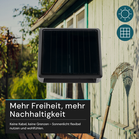 Solar LED Wandleuchte Außen, 1-flammig, 3 Lichtfarben einstellbar (CCT), IP54-wasserdicht, mit Akku, lange Leuchtdauer, Gartenleuchte