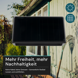 Solar LED Wandleuchte Außen, 2-flammig, 3 Lichtfarben einstellbar (CCT), IP54-wasserdicht, mit Akku, lange Leuchtdauer, Gartenleuchte