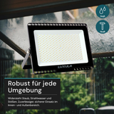 LED CCT Fluter, 150 W, 3000-6500 K (warm-, neutral-, kaltweiß), 15000 lm, schwarz, IP65
