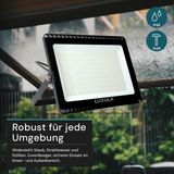 LED CCT Fluter, 200 W, 3000-6500 K (warm-, neutral-, kaltweiß), 20000 lm, schwarz, IP65