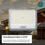 LED-Fluter, 100 W, 4000 K (neutralweiß), 12000 lm, grau, IP65