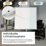 LED-Panel mit Farbtemperaturwechsel CCT, 3000-6000 K, 62x62 cm, Back-lit, 36W, 3600 lm