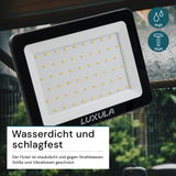 LED-Fluter mit Schnellverbinder, 50 W, 4000 K (neutralweiß), 5000 lm, schwarz, IP65