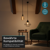 LED Filament Leuchtmittel, LINE, Amber, Bulb A60, E27, 2W, 65lm, 1800K, dimmbar