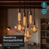 LED Filament Leuchtmittel, TUBE LINE, Amber, E27, T30, 2W, 65lm, 1800K, dimmbar