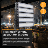 Profi Stadion Fluter, 500 W, 5000 K (neutralweiß), 65000 lm, IP66, Meanwell Driver, LUMILEDS LED