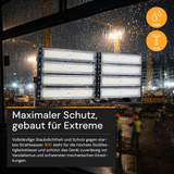 Profi Stadion Fluter, 800 W, 5000 K (neutralweiß), 104000 lm, IP66, Meanwell Driver, LUMILEDS LED