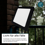 LED Aufbauleuchte in Schwarz, 6 W, 230 V, IP44-geschützt, 600 lm, Lichtfarbe einstellbar, 112x26 mm, Deckenleuchte mit Diffusor, Badezimmerlampe