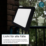 LED Aufbauleuchte in Schwarz, 12 W, 230 V, IP44-geschützt, 1200 lm, Lichtfarbe einstellbar, 173x34 mm, Deckenleuchte mit Diffusor, Badezimmerlampe