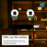 LED Schrankbeleuchtung mit Bewegungsmelder, schwarz, 30 cm, dimmbar, einstellbare Lichtfarbe, USB-aufladbar, einfache Befestigung, Unterbauleuchte