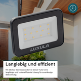 LED-Fluter mit Schnellverbinder, 10 W, 4000 K (neutralweiß), 950 lm, schwarz, IP65