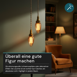 LED Filament Leuchtmittel, Vintage Dekoleuchte, Kerze C35, E14, 2.3W, 65lm, 1800K, dimmbar