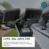 Schwenkbarer LED Fluter, 2-köpfig, 2x 15 W, 3200 lm, 4000 K (neutralweiß), IP54, flexibler Strahler, Aluminiumguss, Wandleuchte