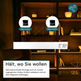 LED Schrankbeleuchtung mit Bewegungsmelder, Silberton, 30 cm, dimmbar, einstellbare Lichtfarbe, USB-aufladbar, einfache Befestigung, Unterbauleuchte