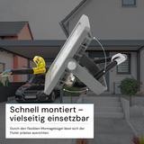 LED-Fluter, 10 W, 4000 K (neutralweiß), 900 lm, grau, IP65