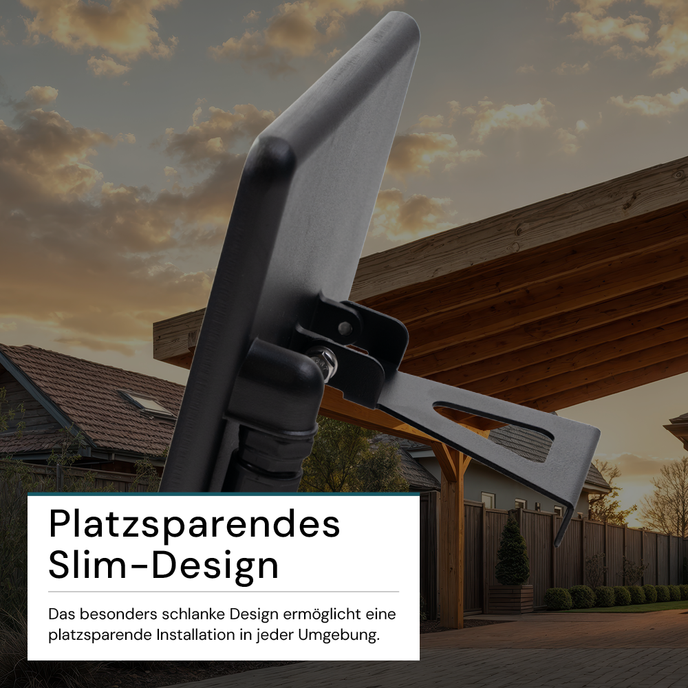 LED-Fluter mit Schnellverbinder, 30 W, 4000 K (neutralweiß), 3000 lm, schwarz, IP65