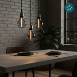 LED Filament Leuchtmittel, LINE, Smoke, Bulb A60, E27, 2W, 40lm, 1800K, dimmbar