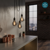 LED Filament Leuchtmittel, SPIRAL, Bulb A60, E27, 4W, 40lm, 1800K, dimmbar