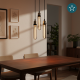 LED Filament Leuchtmittel, TUBE LINE, Smoke, E27, T30, 2W, 40lm, 1800K, dimmbar