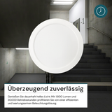 LED Aufbauleuchte in Weiß, 18 W, 230 V, IP44-geschützt, 1800 lm, Lichtfarbe einstellbar, Ø224x35 mm, Deckenleuchte mit Diffusor, Badezimmerlampe