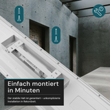 LUXULA LITEQ 80, LED-Panel mit Fernbedienung, 80×20 cm, weiß, 40 W, 4400 lm, UGR<19, Helligkeit und Lichtfarbe einstellbar