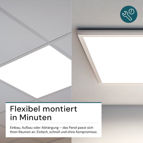 LED BackLit Panel UGR<19, 62x62, 40W, 4400 lm, 4000K, 90°