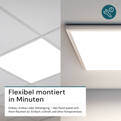 LED BackLit Panel, 62x62, 40W, 4400 lm, 4000K, 110°, IP44