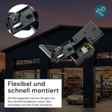 Schwenkbarer LED Fluter, 2-köpfig, 2x 15 W, 3200 lm, 4000 K (neutralweiß), IP54, flexibler Strahler, Aluminiumguss, Wandleuchte
