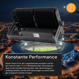 Profi Stadion Fluter, 300 W, 5000 K (neutralweiß), 39000 lm, IP66, Meanwell Driver, LUMILEDS LED