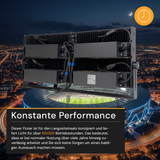 Profi Stadion Fluter, 800 W, 5000 K (neutralweiß), 104000 lm, IP66, Meanwell Driver, LUMILEDS LED