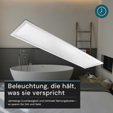 LUXULA LITEQ 100, LED-Panel mit Fernbedienung, 100×25 cm, weiß, 40 W, 4400 lm, UGR<19, Helligkeit und Lichtfarbe einstellbar