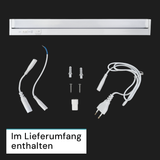LED-Unterbauleuchte, schwenkbar, mit Schalter, 55 cm, 8 W, 800 lm, einstellbare Lichtfarbe, dimmbar, erweiterbar, Küchen- und Schrankbeleuchtung