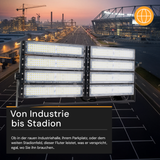 Profi Stadion Fluter, 800 W, 5000 K (neutralweiß), 104000 lm, IP66, Meanwell Driver, LUMILEDS LED