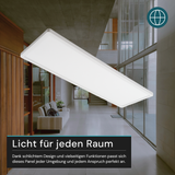 LED-Panel mit Fernbedienung, 58×20 cm, weiß, 24 W, 2200 lm, IP44 Wassergeschützt, Helligkeit und Lichtfarbe einstellbar