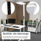LED Büro-Stehleuchte, Up/Down, in Weiß, 100 W, 7000 lm, 4000 K (neutralweiß), UGR<16, CRI98, dimmbar, RG0, Bridgelux LED, Arbeitsplatzleuchte