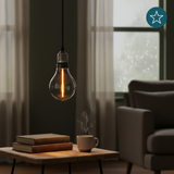 LED Filament Leuchtmittel, LINE, Smoke, Bulb A60, E27, 2W, 40lm, 1800K, dimmbar