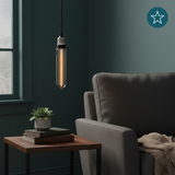 LED Filament Leuchtmittel, TUBE LINE, Smoke, E27, T30, 2W, 40lm, 1800K, dimmbar