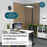 2er Pack LED Büro-Stehleuchte, Up/Down, schwarz, 100 W, 7000 lm, 4000 K (neutralweiß), UGR<16, CRI98, dimmbar, RG0, Bridgelux LED