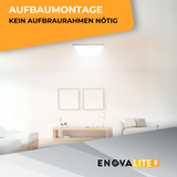 LED Panel SLIM, Aufbaupanel mit integriertem Netzteil, UGR<19, 60x60 cm, Aufputzleuchte, 30 W, 3300 lm, 4000 K | Lichttechnik24.de.