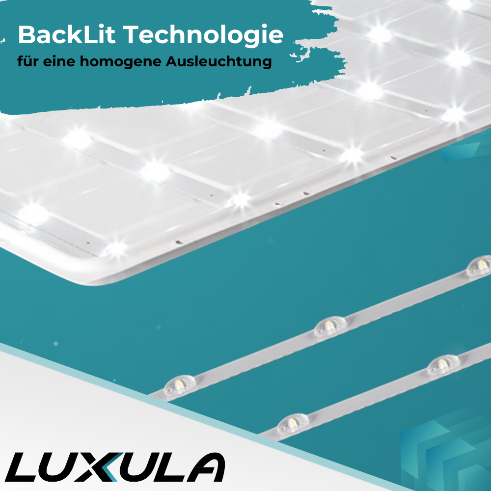 6er Pack LED BackLit Panel, 62x62, 40W, 4400 lm, 6000K, 110°, IP44