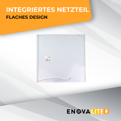 LED Panel SLIM, Aufbaupanel mit integriertem Netzteil, UGR<19, 60x60 cm, Aufputzleuchte, 30 W, 3300 lm, 4000 K.