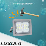 LED-Fluter, 20 W, 4000 K (neutralweiß), 1800 lm, grau, IP65