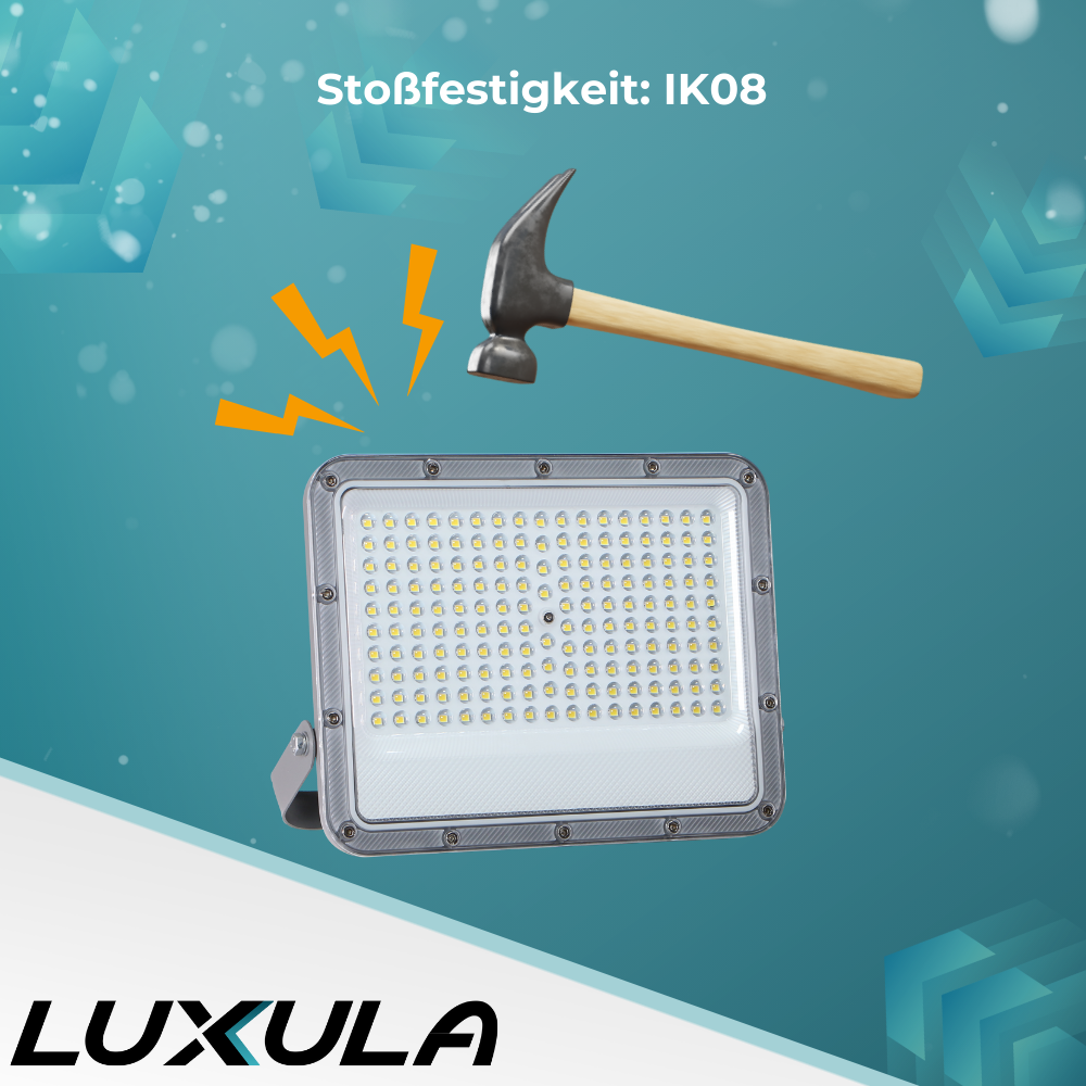 LED-Fluter, 100 W, 4000 K (neutralweiß), 12000 lm, grau, IP65