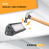 4er Pack LED-Hallenleuchte, linear, 50 W, 6000 lm, 5000 K (neutralweiß), IP65, ENEC-Zertifizierung, schwarz