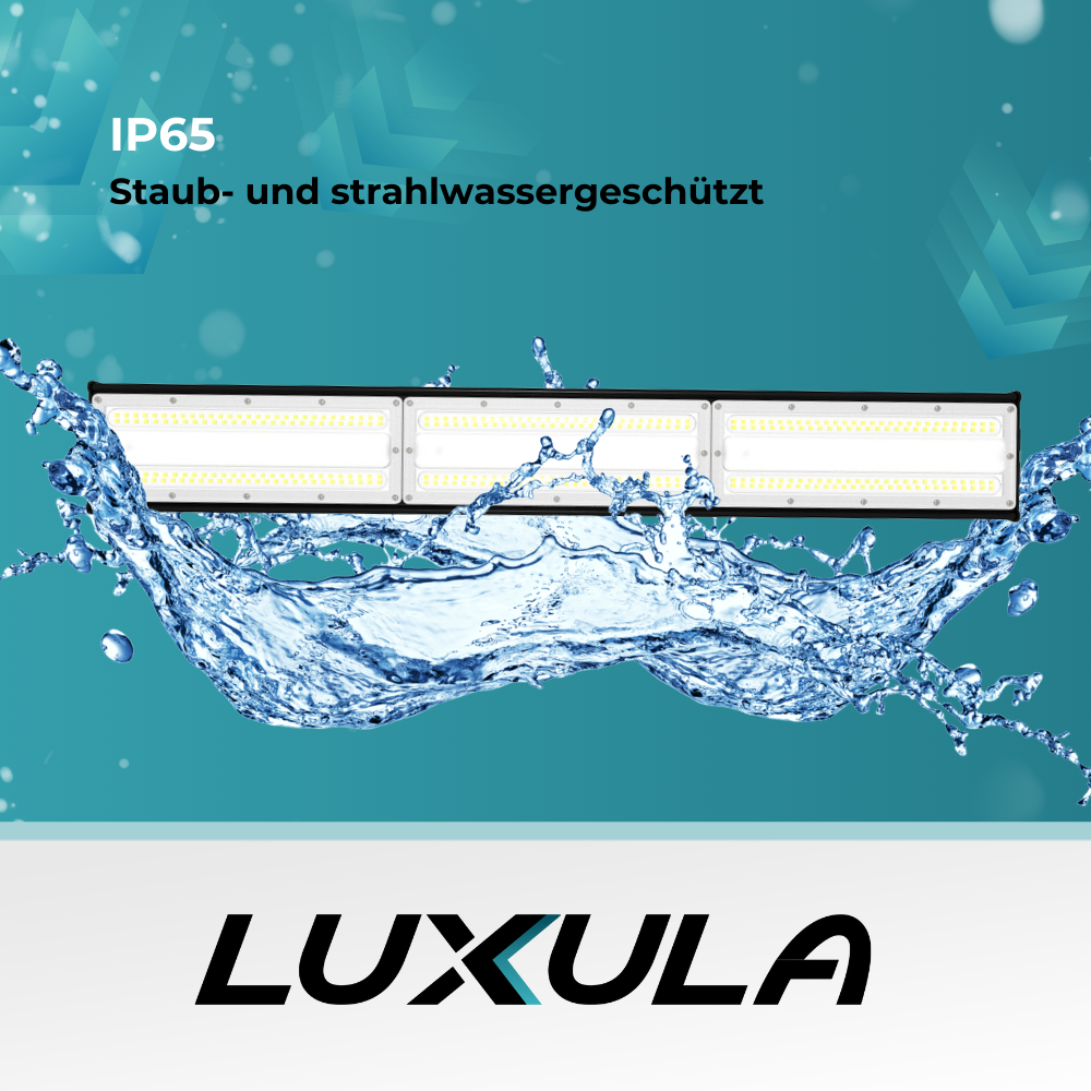 2er Pack LED-Hallenleuchte, linear, 200 W, 24000 lm, 5000 K (neutralweiß), IP65, EPISTAR LED, schwarz