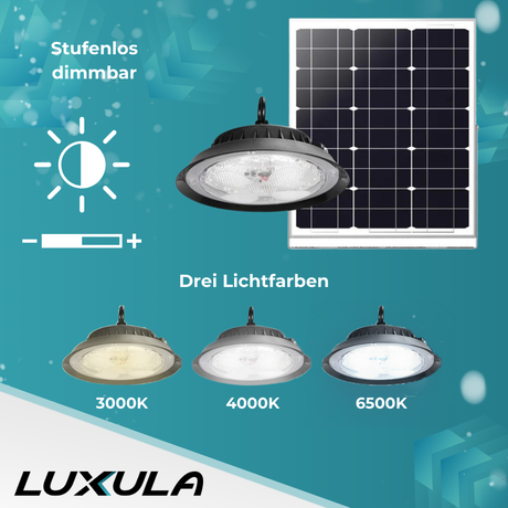 Solar Hängelampe, 1200LM, 3 Farbtemperatur, Outdoor IP44.