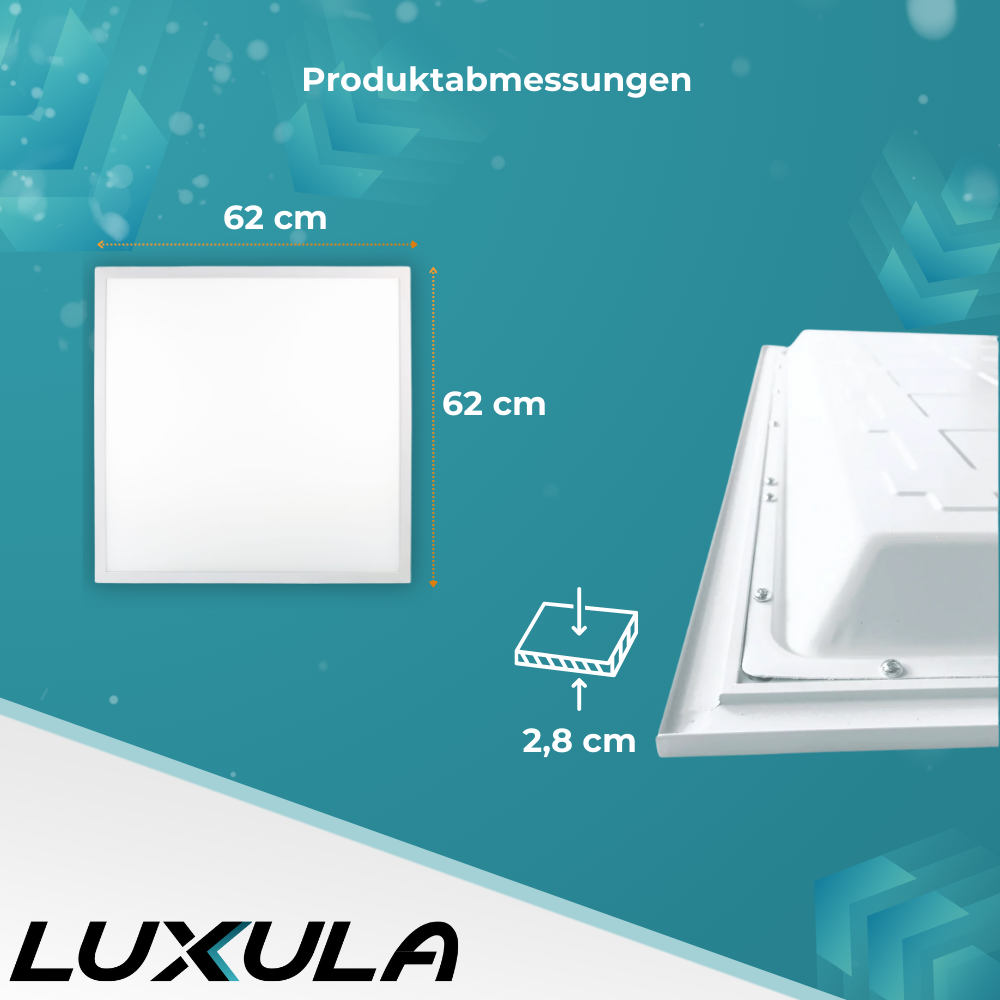 LED BackLit Panel, 62x62 cm, CRI98, 40W, 4000lm, 4000K